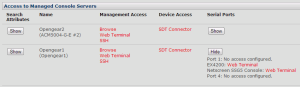 Access Managed Console Servers