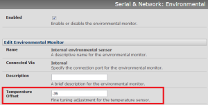 Temperature Offset