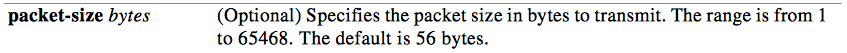 NXOS packet-size Command Reference