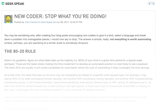 New Coder: Stop What You're Doing!