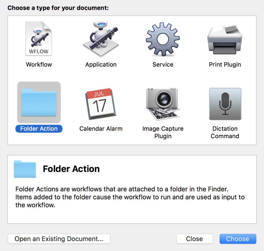 Automator - New File