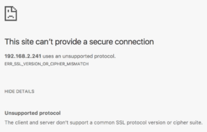 Chrome SSL Error