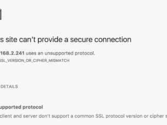 Chrome SSL Error