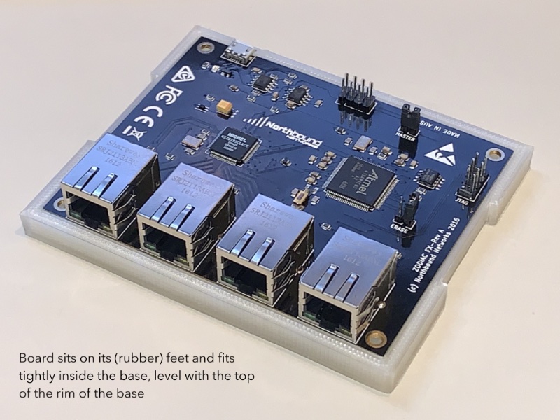 Zodiac FX case base with board in it