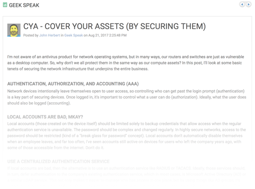 CYA! Cover Your Assets (By Securing Them)